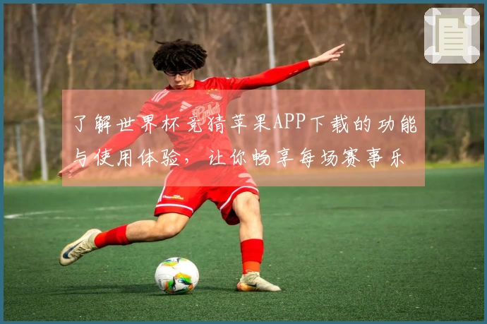 了解世界杯竞猜苹果APP下载的功能与使用体验,让你畅享每场赛事乐趣